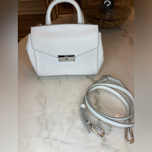 Tumi Leather Top Handle Crossbody Bag in White - Picture 7 of 13